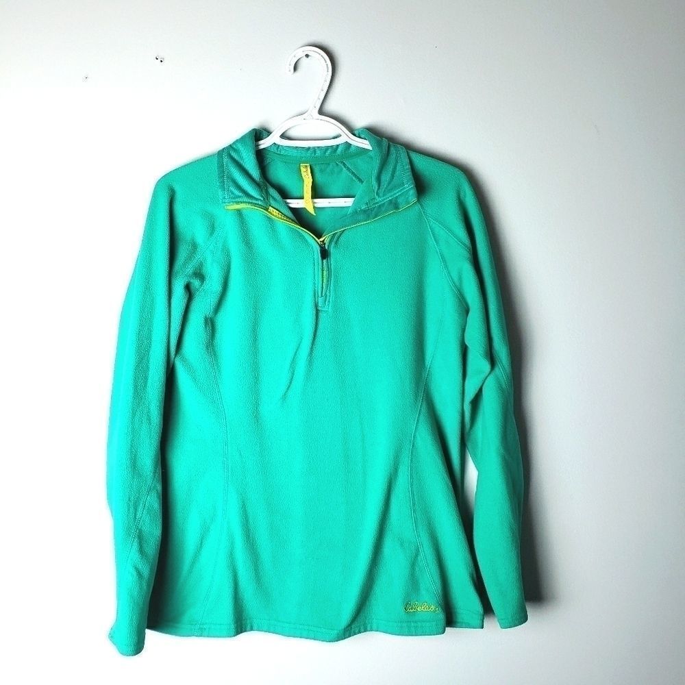 EUC Cabelas quarter- zip fleece jacket